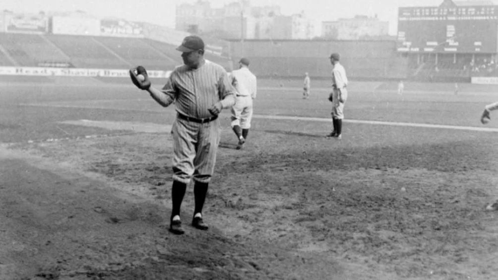 Babe Ruth en el viejo Yankee Stadium