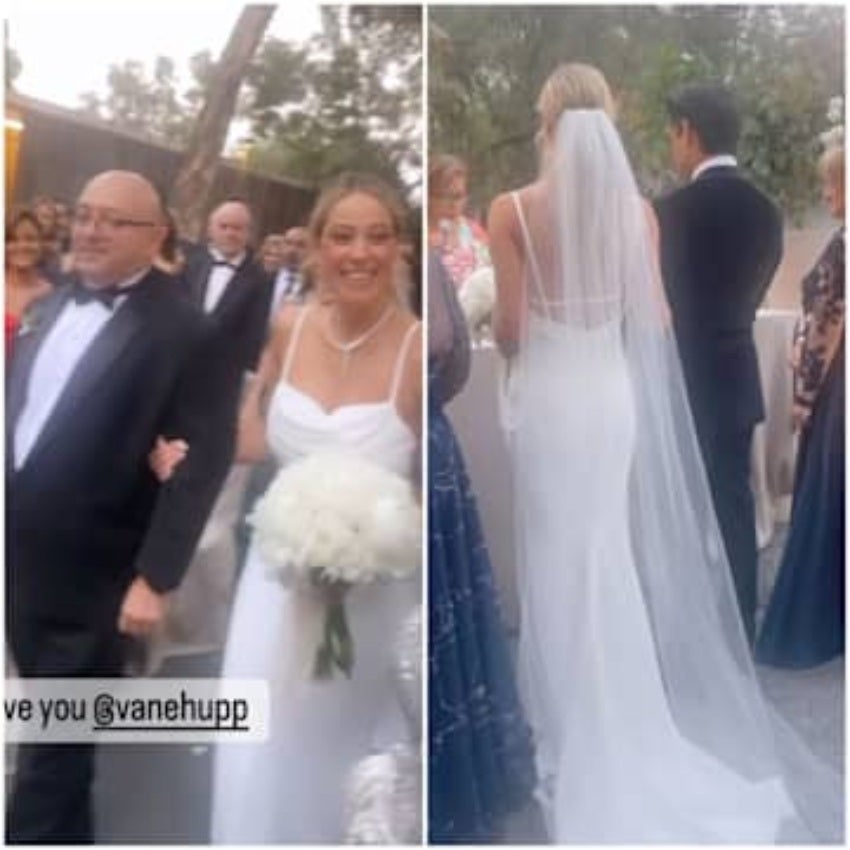 Vanessa Huppenkothen en su boda