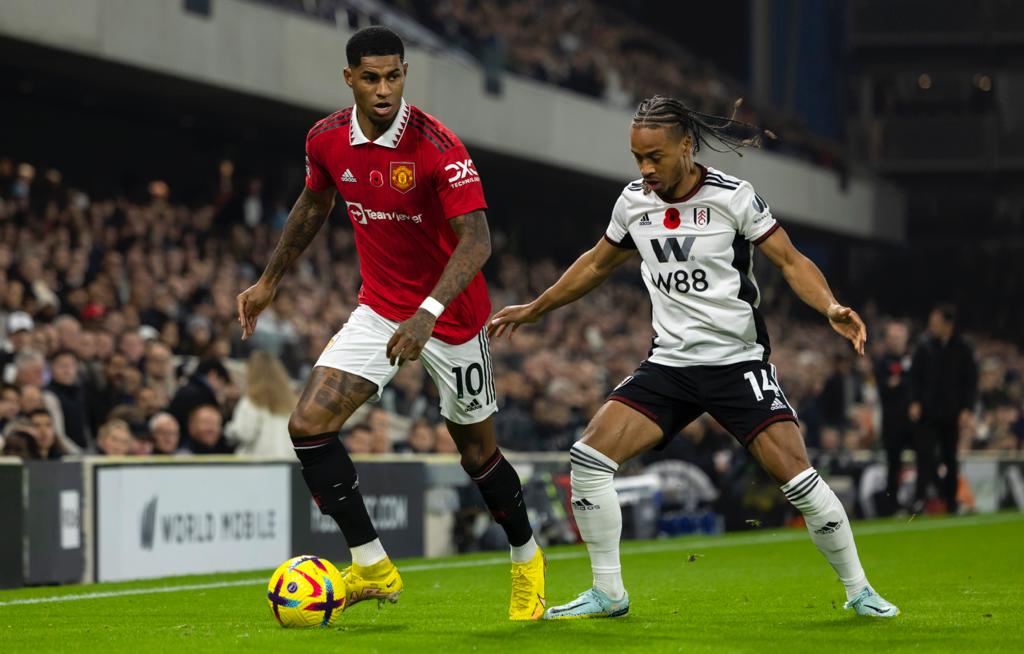 Rashford durante el partido 