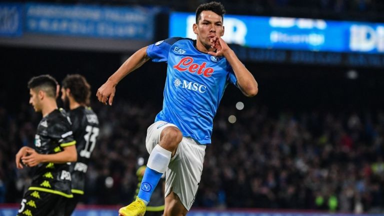 El Chucky Lozano con el Napoli