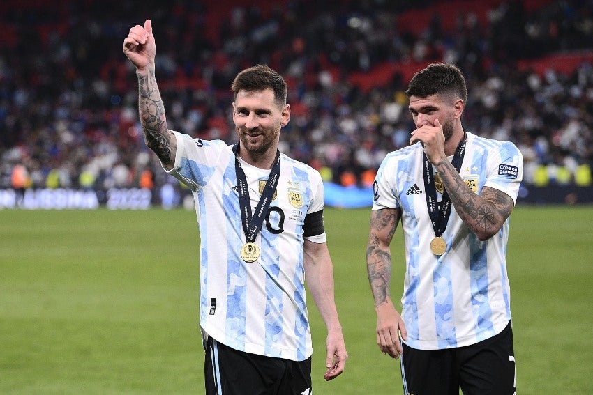 Messi en un partido con Argentina