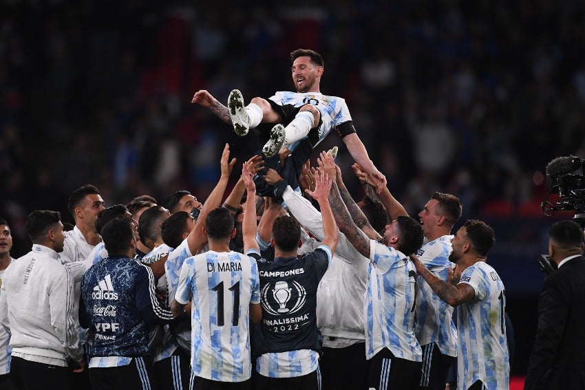 Messi en un partido con Argentina