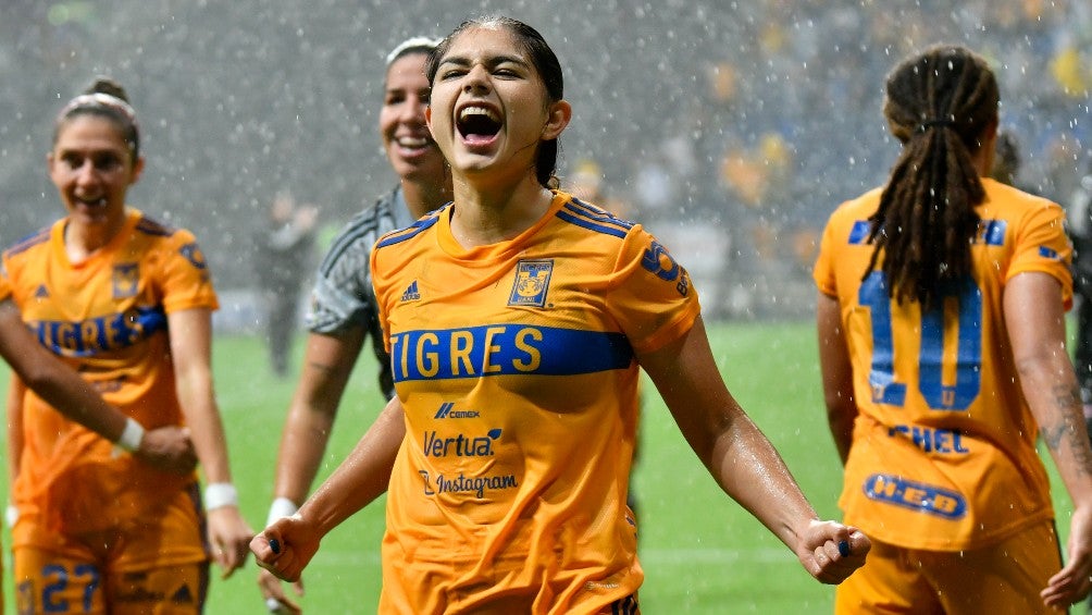 Jana Gutiérrez durante un partido con Tigres