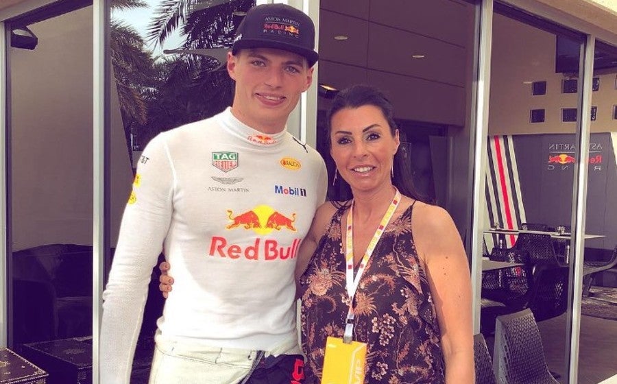 Sophie Kumpen con Max Verstappen