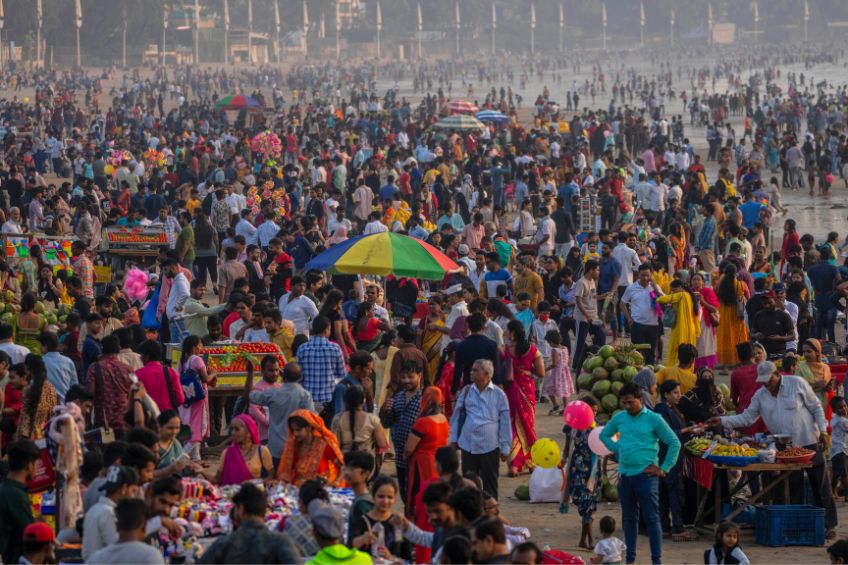 Personas en una playa