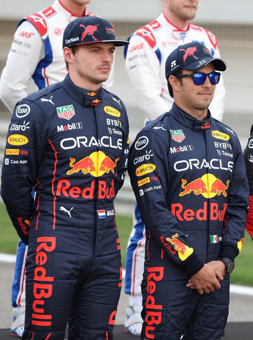 Checo Pérez y Verstappen en un GP de la F1