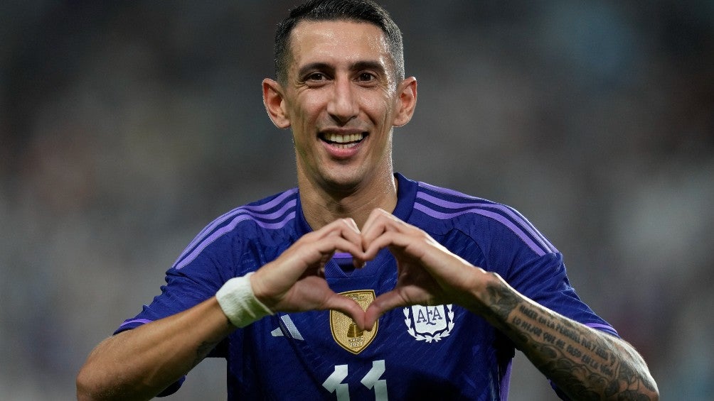 Ángel Di María celebra con Argentina