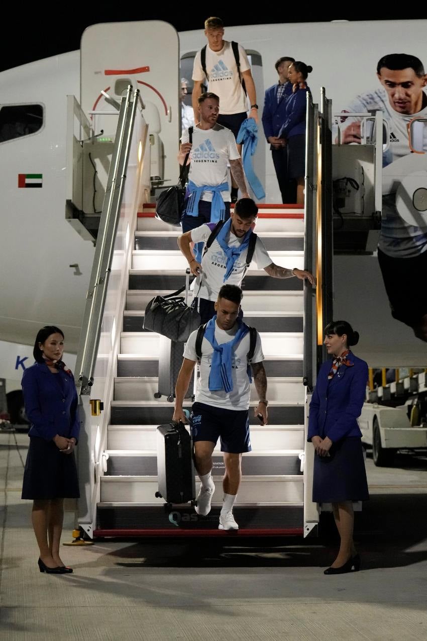 Argentina en su llegada a Qatar