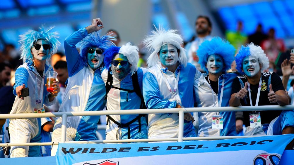 Aficionados de Argentina previo a un partido