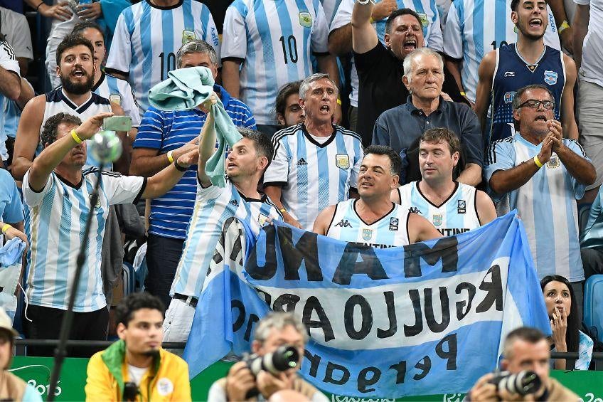 Aficionados de Argentina previo a un partido