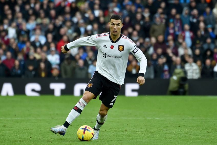 Cristiano Ronaldo jugando con el Manchester United