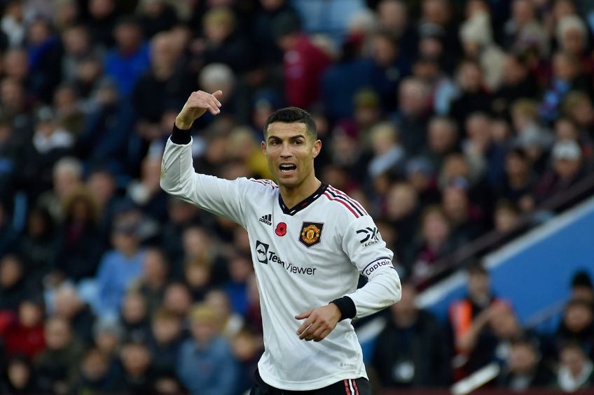 Cristiano Ronaldo durante un partido del Manchester United