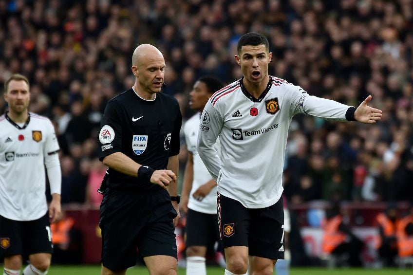 Cristiano Ronaldo jugando con el Manchester United