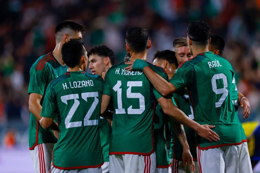 Tricolor en celebración de gol