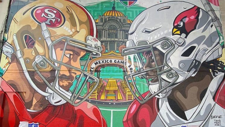 Mural plasmado en la CDMX previo al 49ers vs Cardinals 