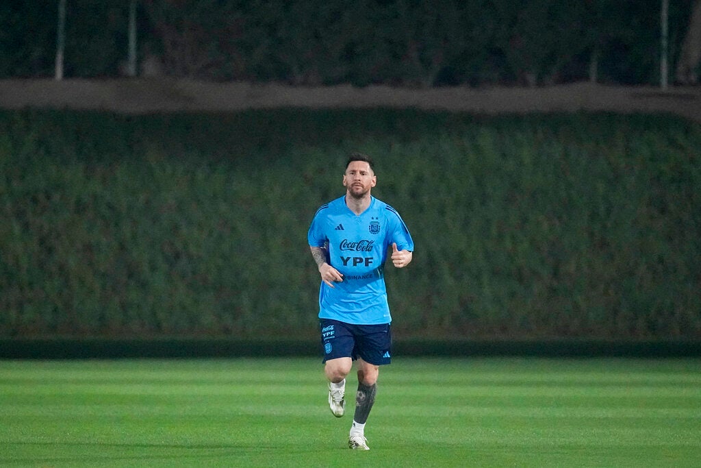 Lionel Messi en entrenamiento 