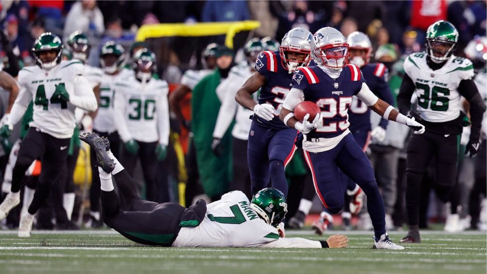 Patriots en el juego ante Jets