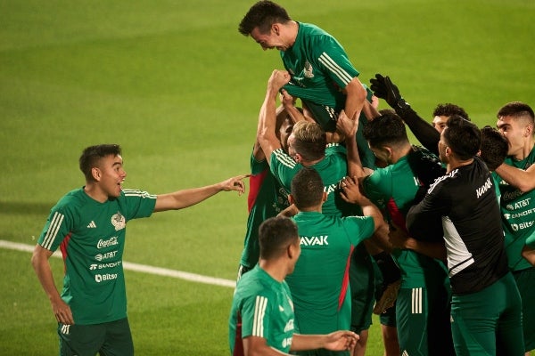 Los seleccionados durante entrenamiento 