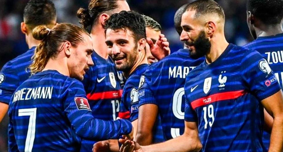 Francia en festejo de gol