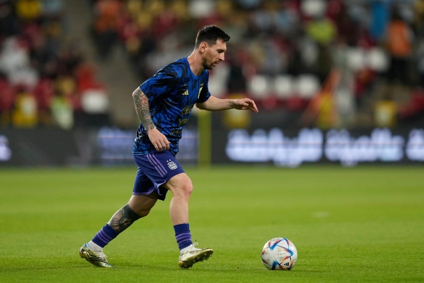 Messi en un partido con Argentina