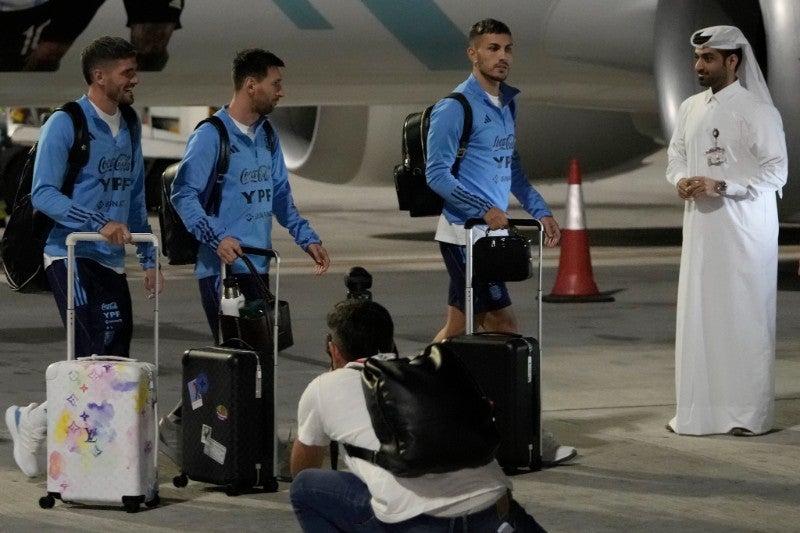 Selección de Argentina llegando a Qatar