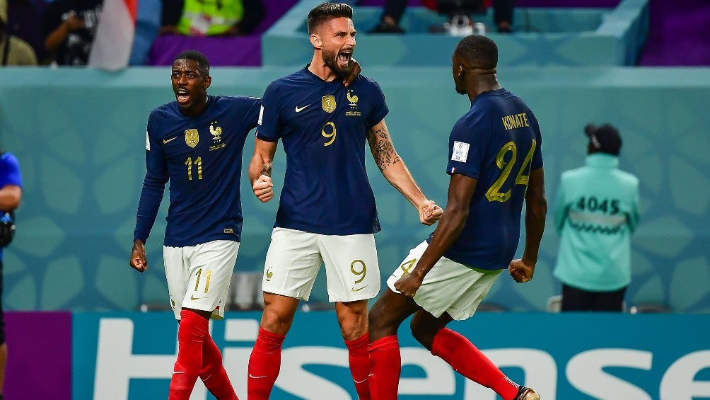 Olivier Giroud celebra con Francia ante Australia en Qatar 2022