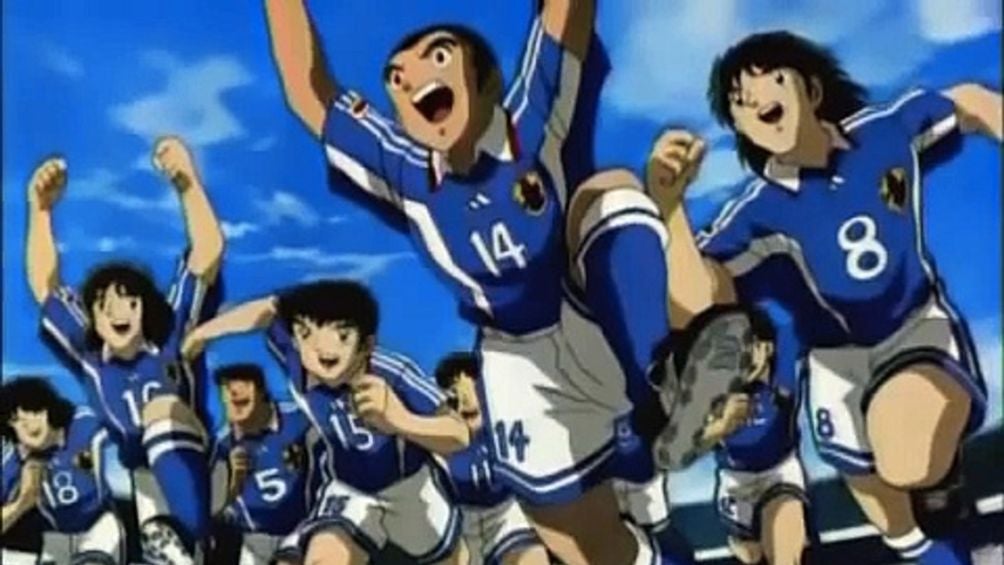 Los jugadores del Capitan Tsubasa celebran victoria nipona