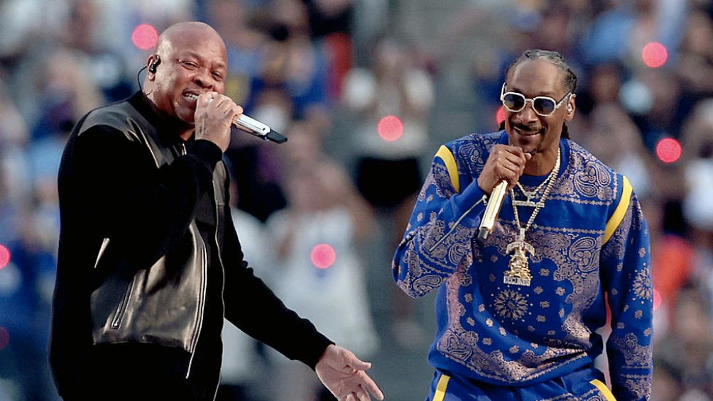 Dr. Dre y Snoop Dogg en el Superbowl