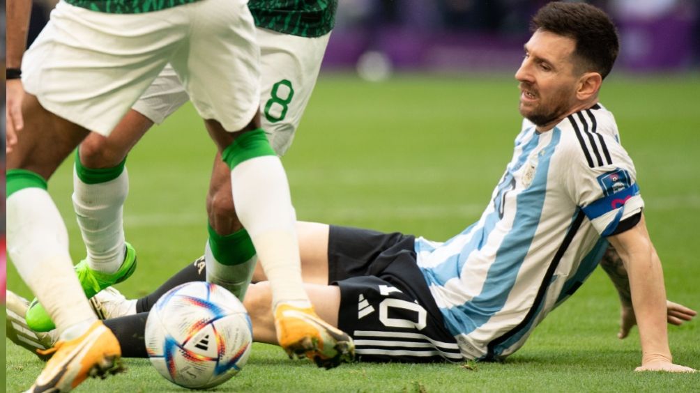 Messi en el debut de la albiceleste 