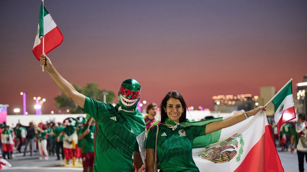 Aficionados mexicanos presentes en Qatar 2022