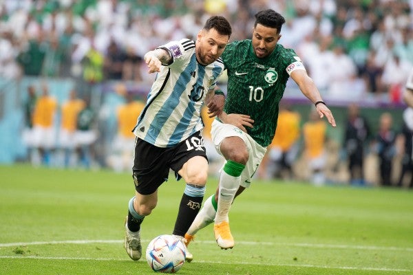 Messi con Argentina vs Arabia Saudita en Qatar 2022