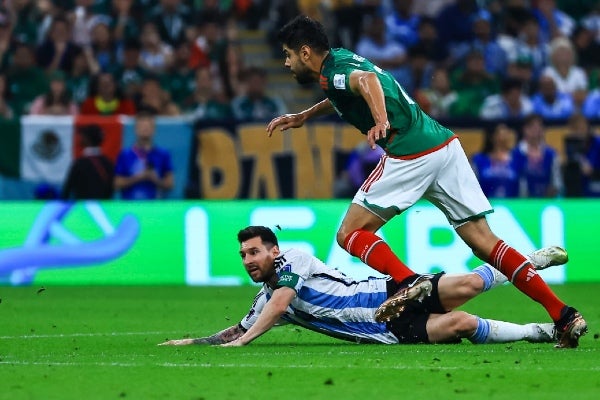 Messi en el partido contra el Tri