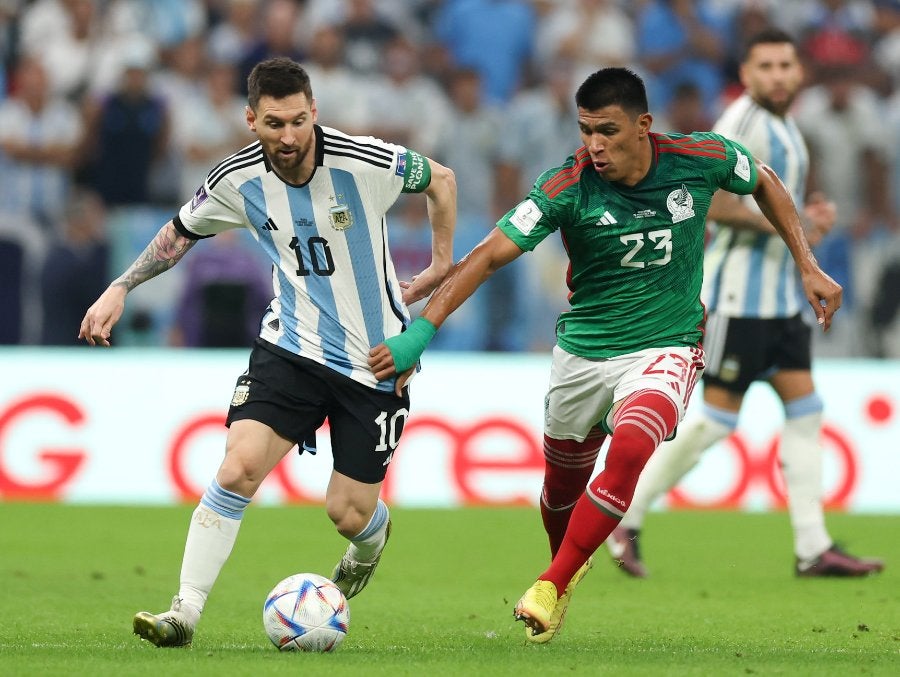 Messi en el partido ante México