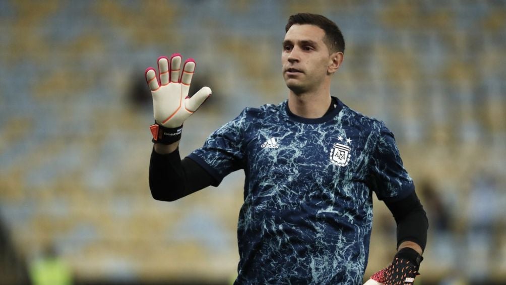 Martínez en un entrenamiento con la Argentina