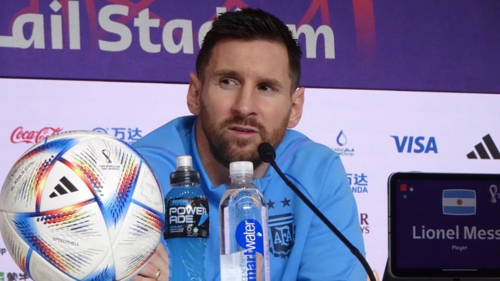 Messi en conferencia de prensa después de la victoria ante México