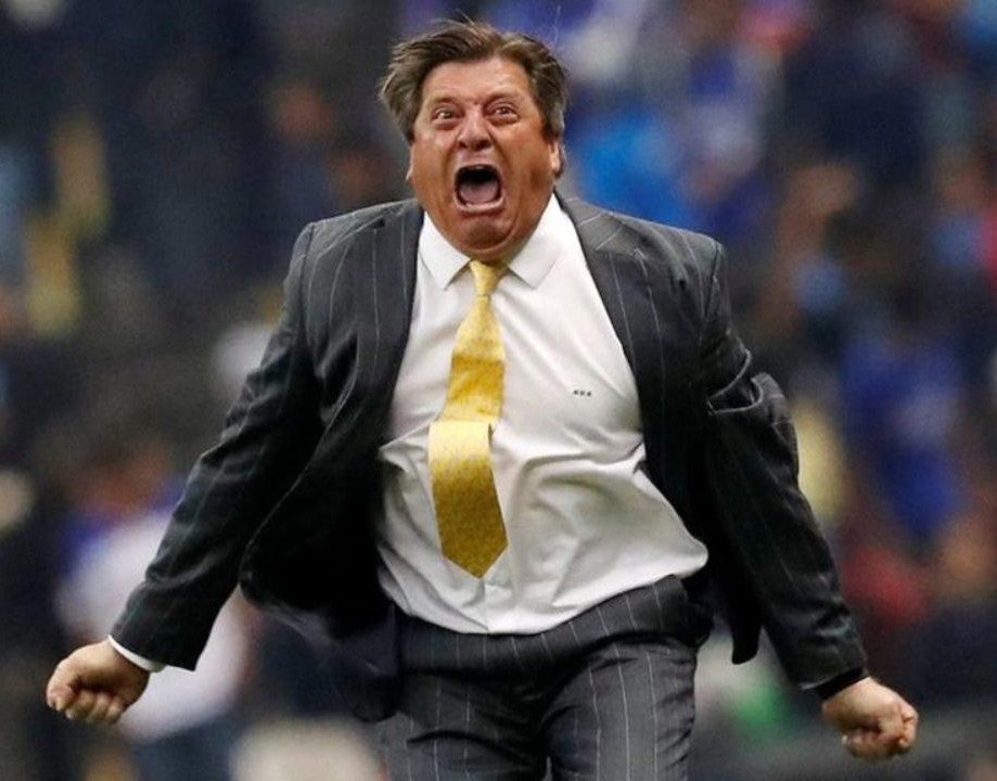 Miguel Herrera y sus eufóricas celebraciones