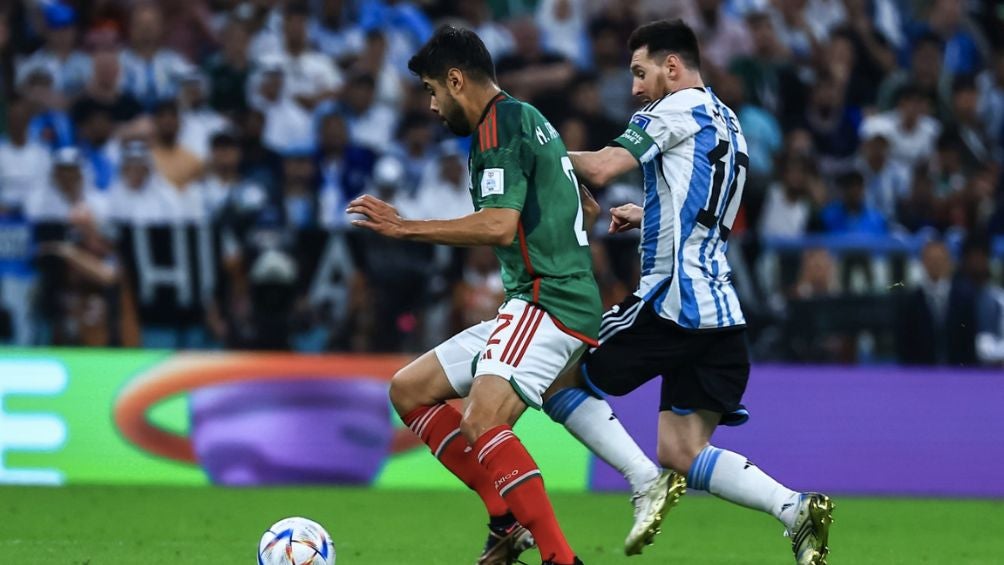 Messi ante en el partido contra México