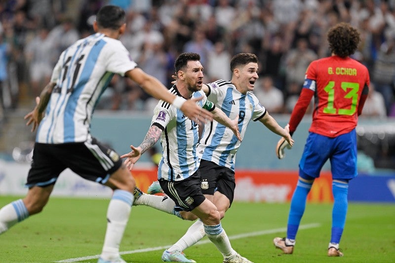 Argentina en festejo de gol