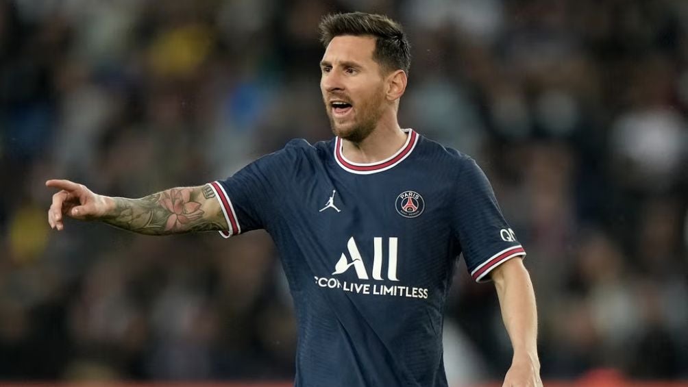 Messi en un encuentro con el PSG