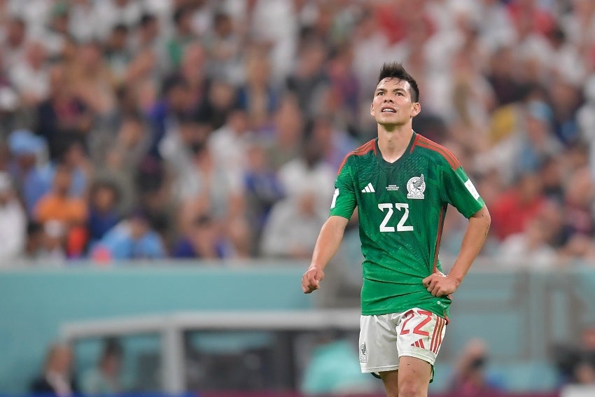 Lozano en el juego vs Argentina 