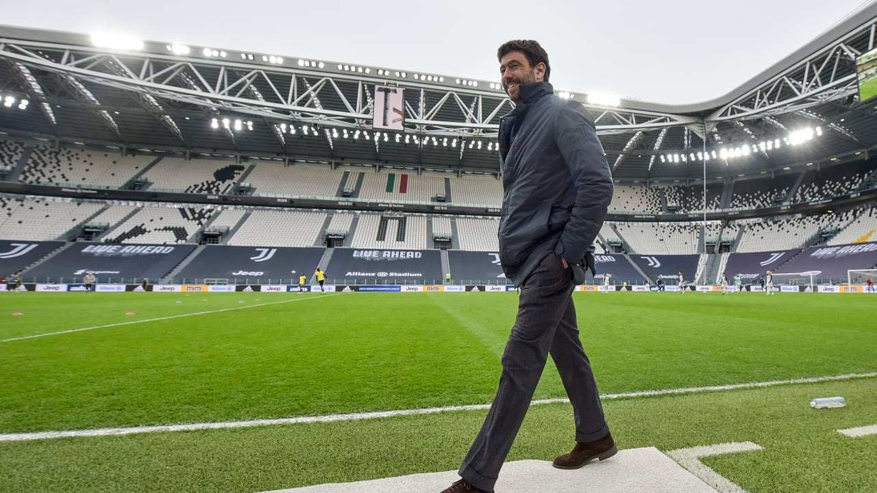 Andrea Agnelli en el Estadio de la Juventus