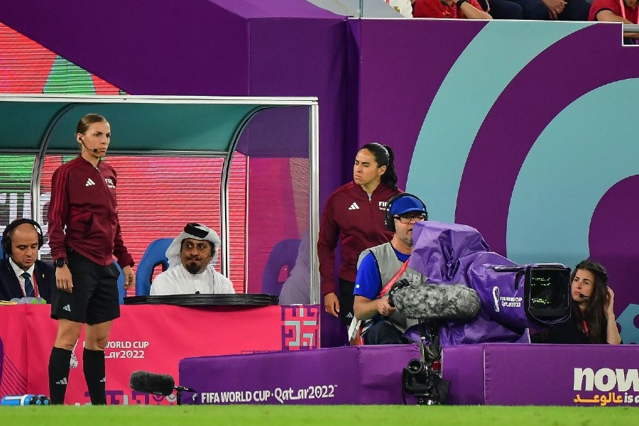 Karen Díaz y  Stephanie Frappart, en Qatar 2022