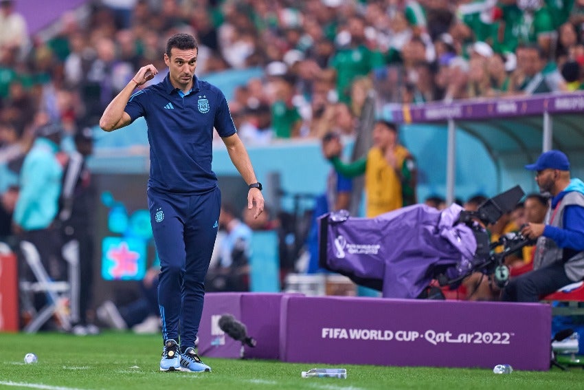 Lionel Scaloni en Qatar 2022 con Argentina