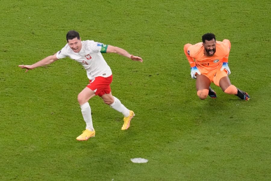 Lewandowski celebrando su gol