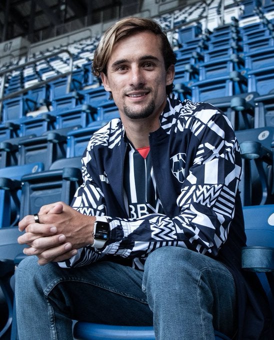 Jordi Cortizo en su presentación con Rayados