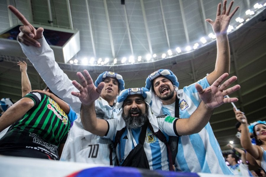 Afición argentina en el partido contra Australia