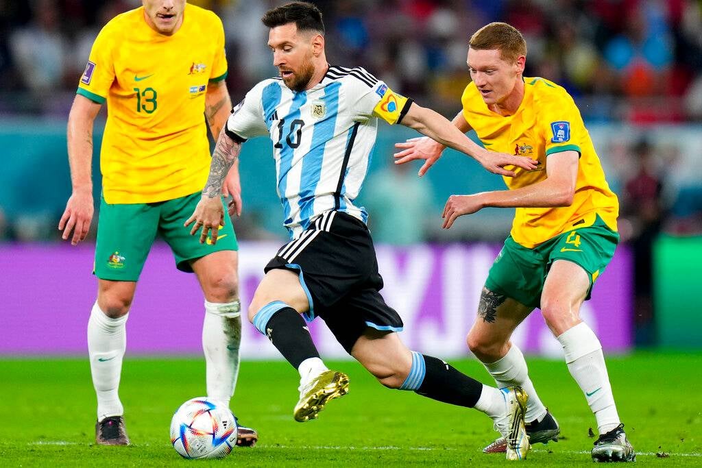 Lionel Messi en el partido ante Australia