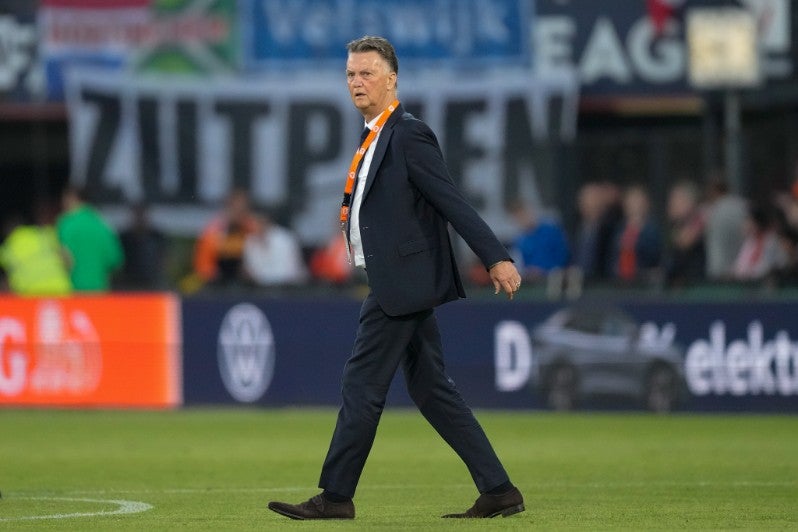 Louis van Gaal con Holanda