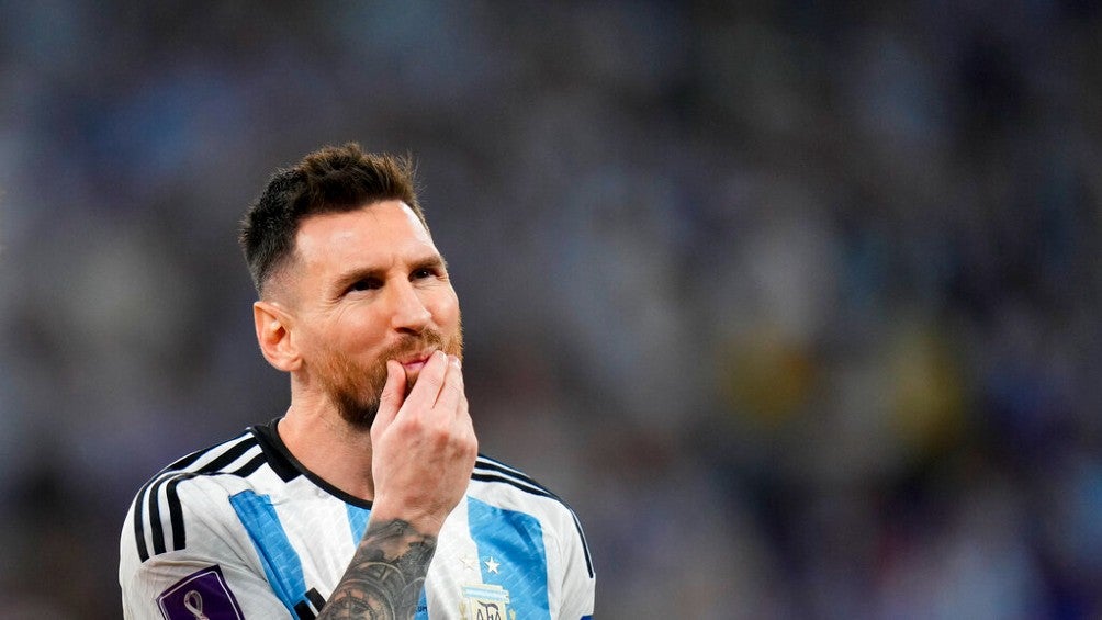 Lionel Messi durante el duelo ante Australia