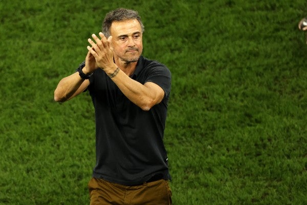 Luis Enrique con España en Qatar 2022